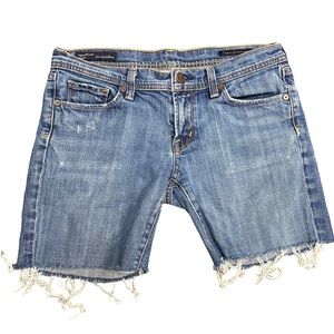 Citizens of Humanity Low Rise Medium Wash Denim Raw Hem Jean Casual Shorts 29